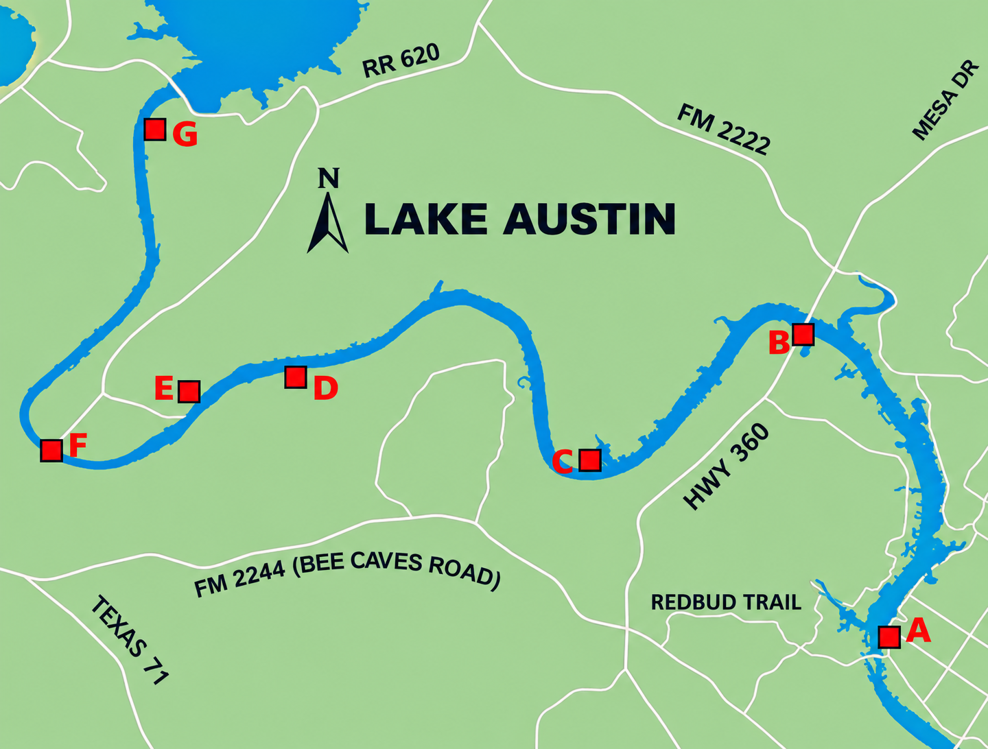 Lake Austin Map